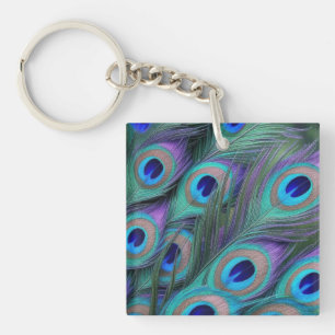 Peacock Feathers Keychain
