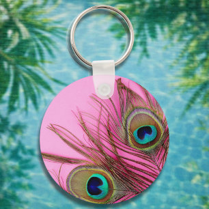 Peacock Feathers Keychain