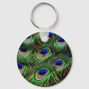 Peacock Feathers Keychain