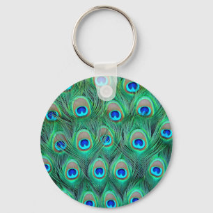 Peacock Feathers Keychain