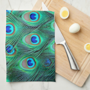 Peacock Feathers Kitchen Towel