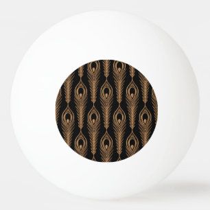 Peacock Feathers, Luxury Oriental Pattern. Ping Pong Ball