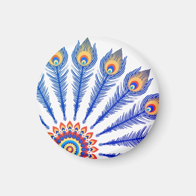 Peacock feathers  magnet (Front)