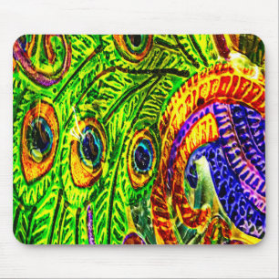 Peacock Feathers Mouse Pad