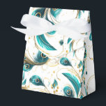 Peacock Feathers Party Treat Box<br><div class="desc">Party favour box is shown in a pretty peacock feathers print.
Customize this item and add to it or buy as shown.
Tip: Add a sticker to it with names and add some pretty ribbon.






Licensed Image



















Tip: Just add your great treats and add some festive ribbon.</div>