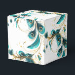 Peacock Feathers Party Treat Box<br><div class="desc">Party favour box is shown in a pretty peacock feathers print.
Customize this item and add to it or buy as shown.
Tip: Add a sticker to it with names and add some pretty ribbon.






Licensed Image



















Tip: Just add your great treats and add some festive ribbon.</div>