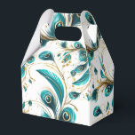 Peacock Feathers Party Treat Box<br><div class="desc">Party favour box is shown in a pretty peacock feathers print.
Customize this item and add to it or buy as shown.
Tip: Add a sticker to it with names and add some pretty ribbon.






Licensed Image



















Tip: Just add your great treats and add some festive ribbon.</div>