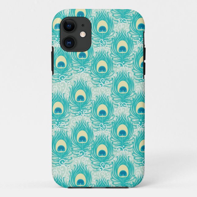 Peacock feathers pattern Case-Mate iPhone case (Back)