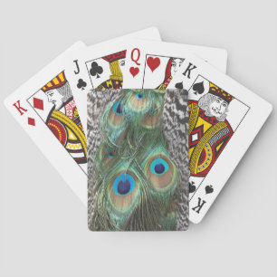 Peacock Feathers Pattern Playing Cards