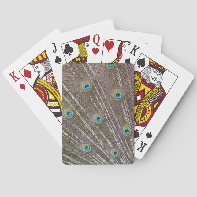 Peacock Feathers Playing Cards (Back)
