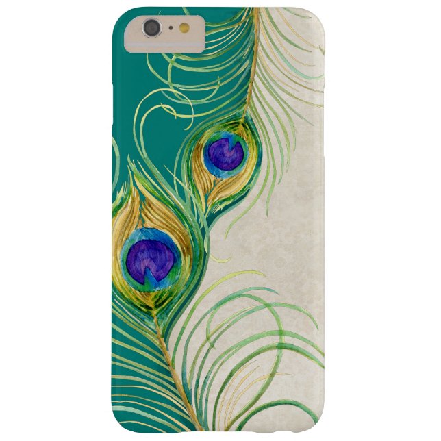 Peacock Feathers Royal Damask Personalized Names Case-Mate iPhone Case (Back)