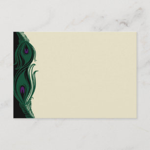 Peacock Feathers RSVP Horizontal Card