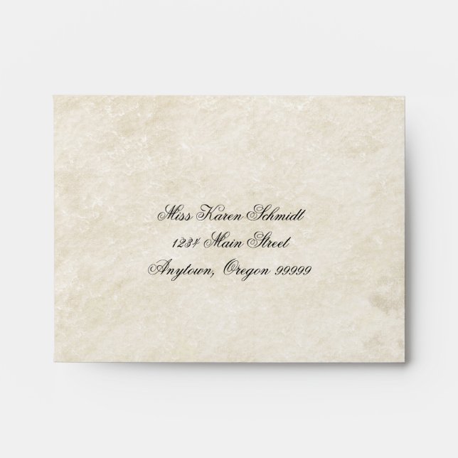 Peacock Feathers RSVP Response Invitation Envelope (Front)