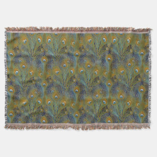 Peacock Feathers Rugs Throw Blanket
