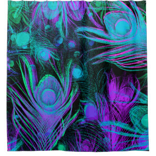 Peacock Feathers Shower Curtain by Julie Everhart
