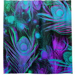 Peacock Feathers Shower Curtain by Julie Everhart