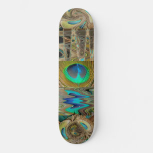 Peacock Feathers Skate Board