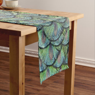Peacock Feathers Table Runner