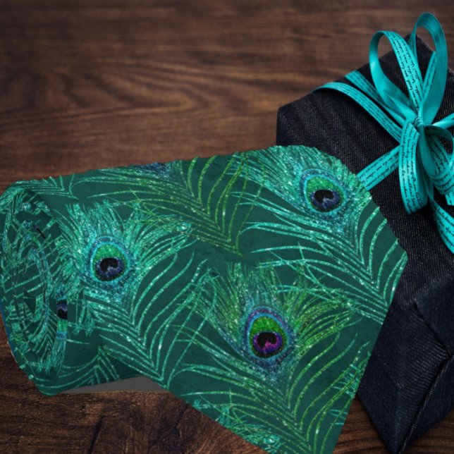 Peacock Feathers Teal Blue Neck Tie Necktie (Creator Uploaded)