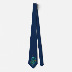 Peacock Feathers Teal Peacocks                   Tie