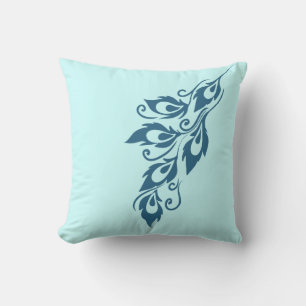 Peacock Feathers Throw Pillow