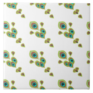 Peacock Feathers Tile
