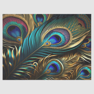 Peacock Feathers Tissue Paper