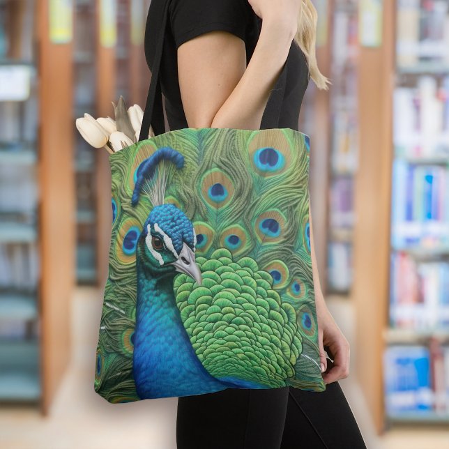 Peacock Feathers Tote Bag (Creator Uploaded)