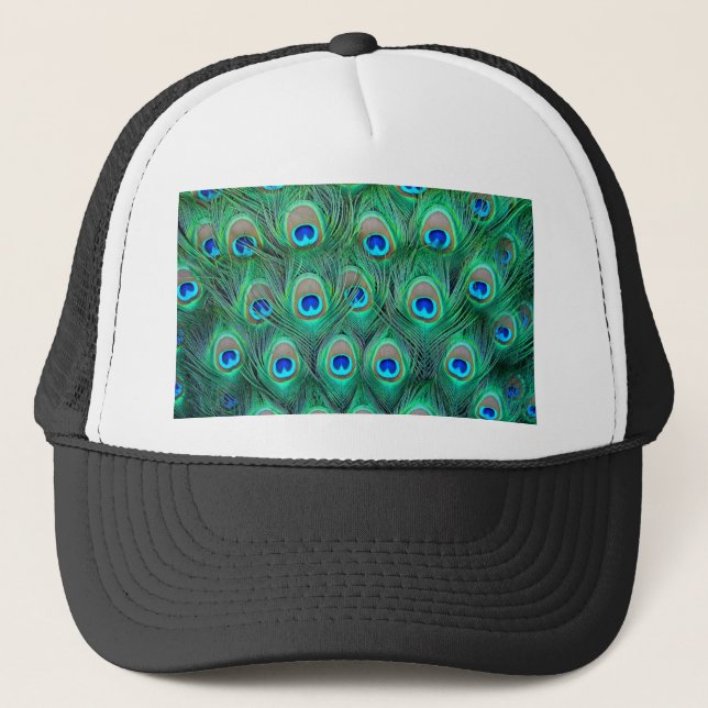 Peacock Feathers Trucker Hat (Front)