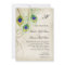Peacock Feathers Wedding Invitation