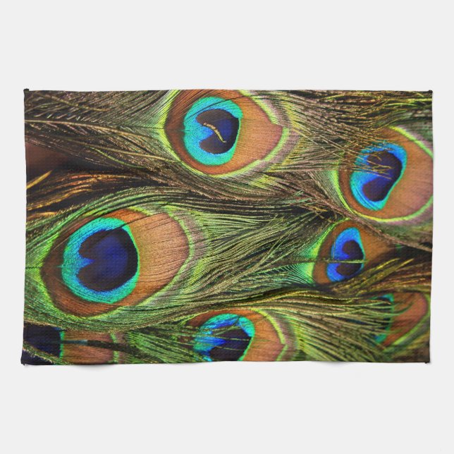 Peacock Feathes Serviette de cuisine (Horizontal)