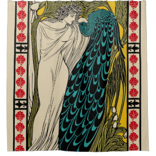 Peacock Fine Art Bird Nouveau