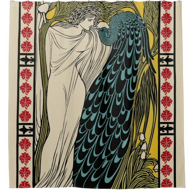 Peacock Fine Art Bird Nouveau (Front)