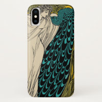 Peacock Fine Art Bird Nouveau
