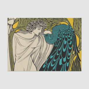 Peacock Fine Art Bird Nouveau Tissue Paper