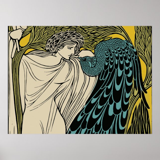 Peacock Fine Art Bird Poster (Front)