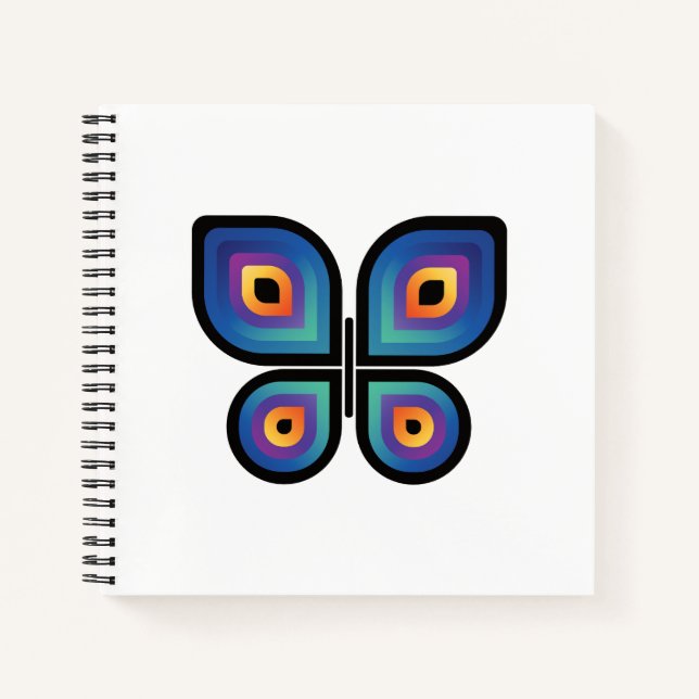 Peacock Flame Butterfly Notebook (Front)