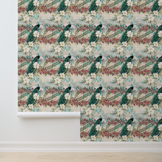 Peacock Floral Wallpaper (Application)