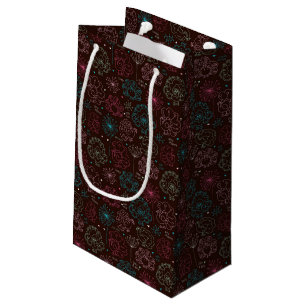 peacock flower india wallpaper vintage small gift bag