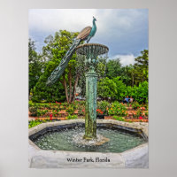 Peacock Fountain & Rose Garden in Winter Park FL