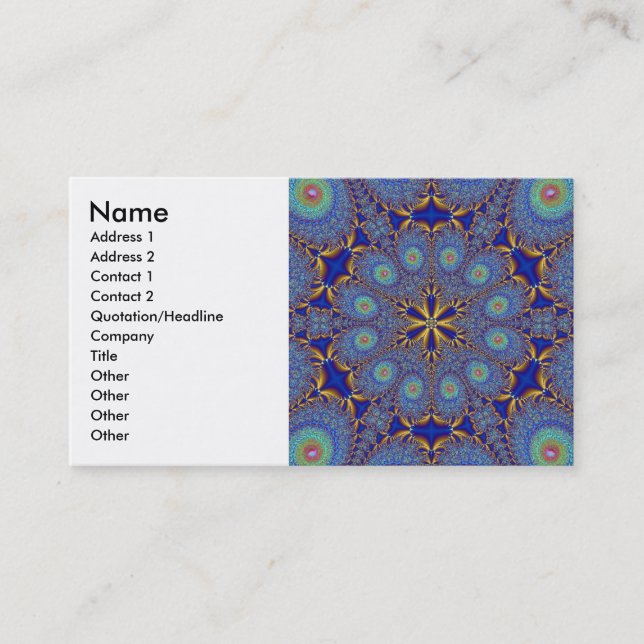 Peacock Fractal Profile Card (Front)