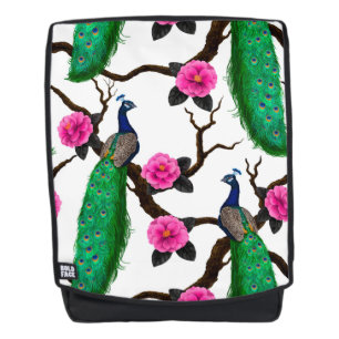 Peacock garden backpack
