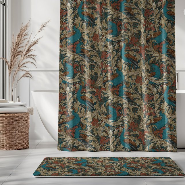 Peacock Garden in Teal Blue Rust Mustard Beige (Creator Uploaded)