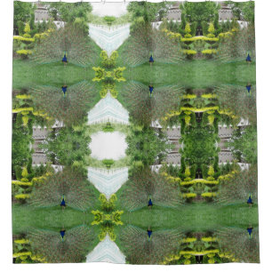 Peacock Garden Photo Shower Curtain