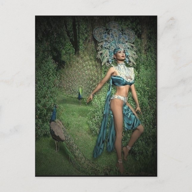 Peacock Garden Postcard (Front)