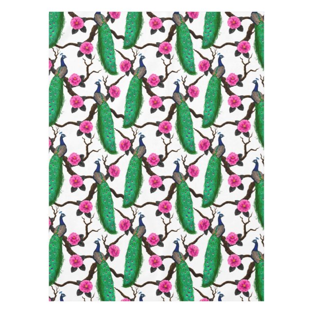 Peacock garden tablecloth (Front)