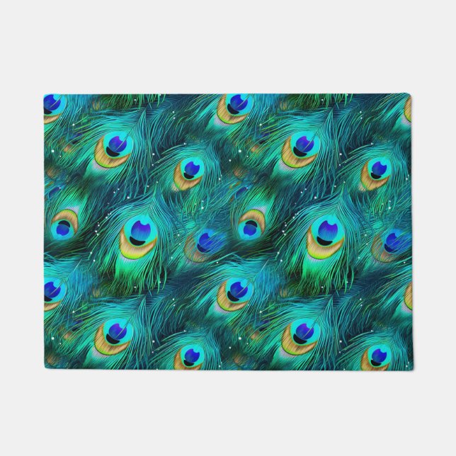 Peacock Glory Doormat (Front)