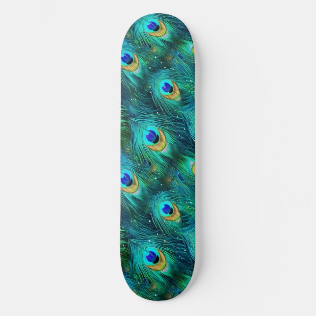 Peacock Glory Skateboard (Front)
