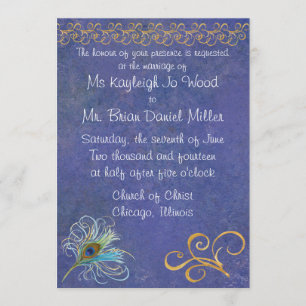 Peacock Glory Wedding Invitation