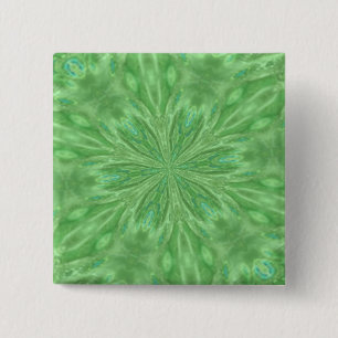 Peacock Green 2 Inch Square Button